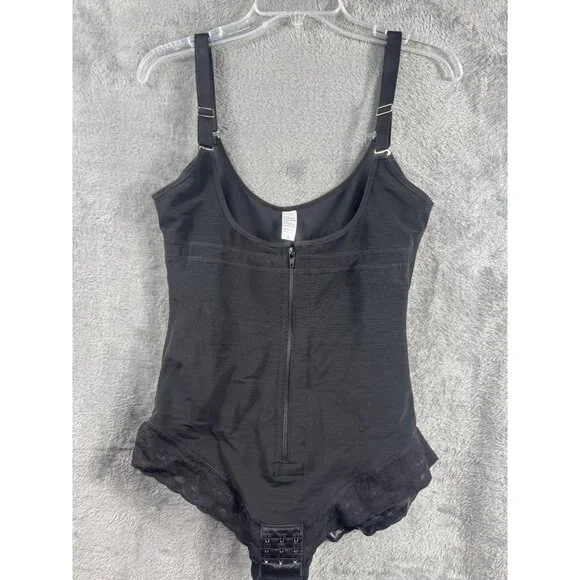 Shapermx Womens Tummy Control Bodysuit Shapewear Adjustable Straps Black XL - Picture 1 of 13